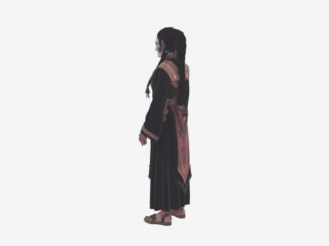 Solemn Decayed Undead Priest World of Forsaken Style 3D Model