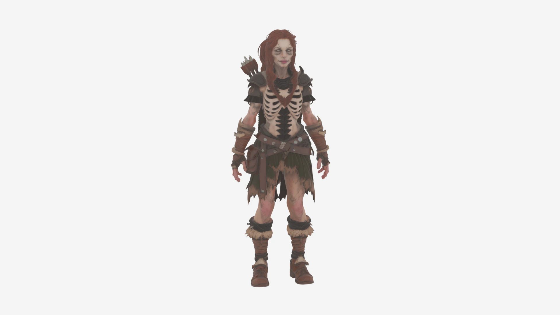 Fierce Rugged Undead Hunter World of Style 3D Model .c4d .max .obj .3ds .fbx .stl .blend 