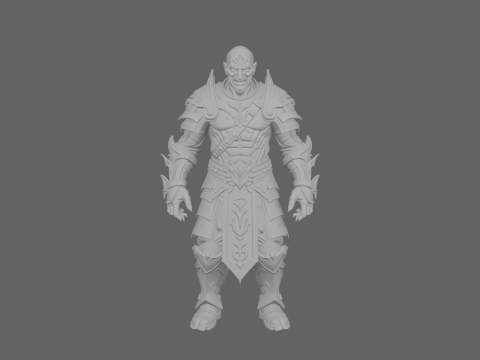 Heybetli Buzlu Ölümsüz Ölüm Şövalyesi World of Style 3D Model