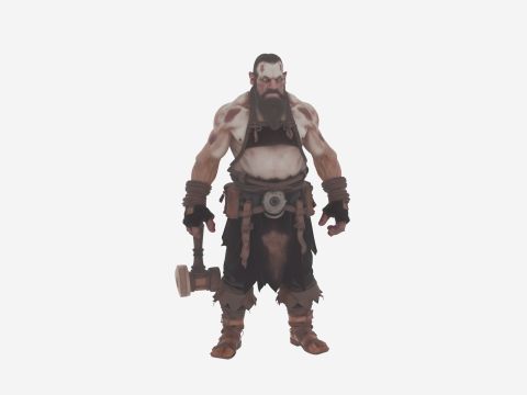 İriyarı Kurum Kaplı Ölümsüz Demirci Stil Dünyası 3D Model