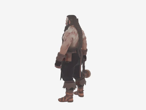 Burly Soot Covered Undead Blacksmith World of Style 3D Model