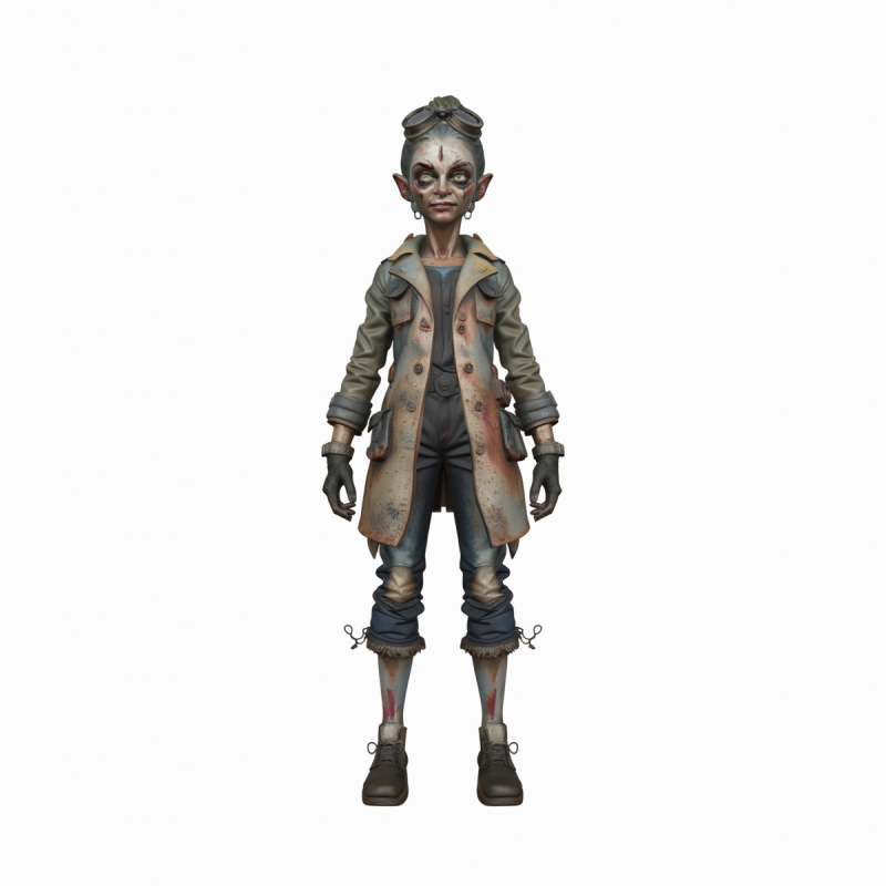 Alquimista no-muerto excéntrico y altamente detallado en el mundo Modelo 3D .c4d .max .obj .3ds .fbx .stl .blend