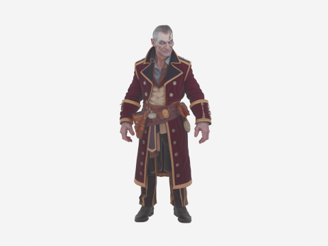 Elegante, vervallen ondode kleermaker in een wereld van stijl 3D Model