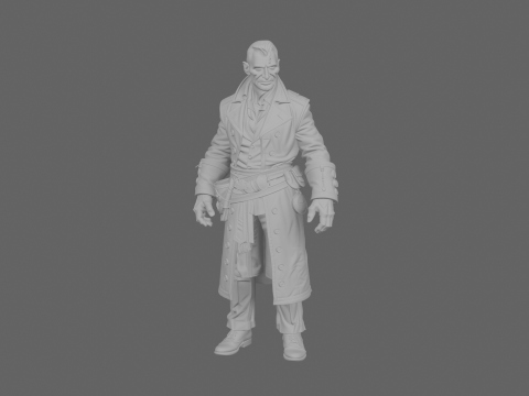 Elegant Decayed Undead Tailor in World of Style 3D Model