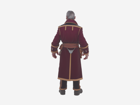 Elegant Decayed Undead Tailor in World of Style 3D Model