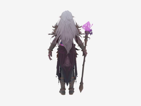 Mystical Ethereal Undead Enchanter in World of Style 3D Model