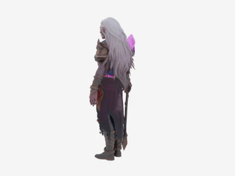 Mystical Ethereal Undead Enchanter in World of Style 3D Model