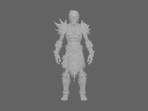 Intricate Undead Leatherworker in World of Style 3D Model