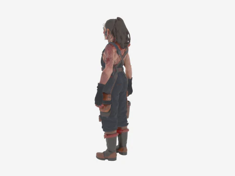Detailed World of Undead Fisherwoman 3D Model