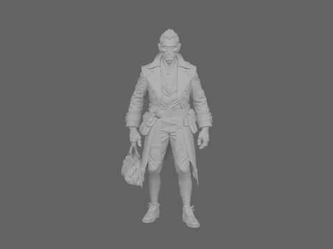 स्टाइल की दुनिया में धूर्त मृत व्यापारी 3D मॉडल