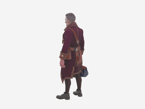 स्टाइल की दुनिया में धूर्त मृत व्यापारी 3D मॉडल