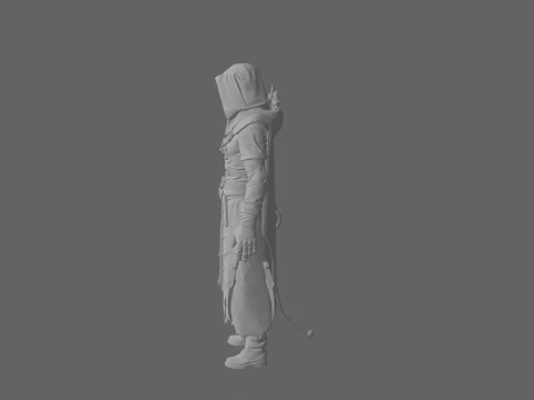 Highly Detailed Stealthy Undead Assassin World of Style 3D Model