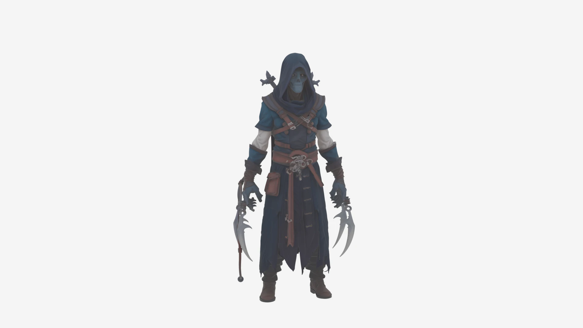 Highly Detailed Stealthy Undead Assassin World of Style 3D Model .c4d .max .obj .3ds .fbx .stl .blend 