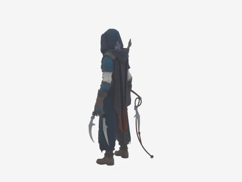 Highly Detailed Stealthy Undead Assassin World of Style 3D Model