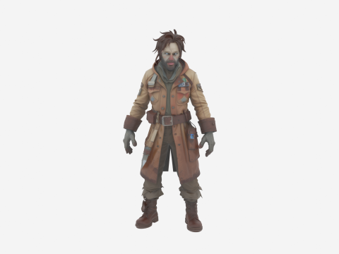 Замысловатая чумная нежить Аптека Мир стиля 3D Модель