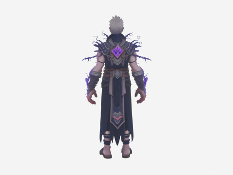 Monde de prêtre ombre mort-vivant inquiétant très détaillé de Modèle 3D