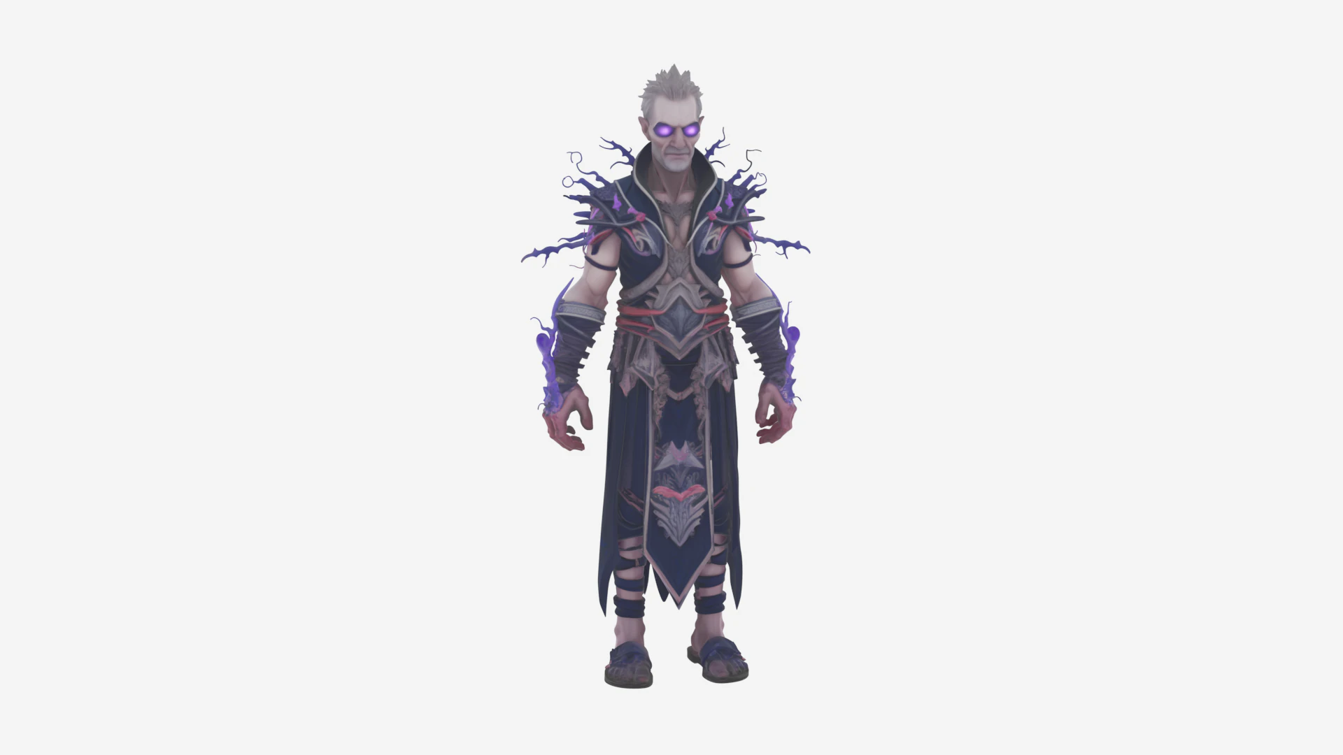 Highly Detailed Ominous Undead Shadow Priest World of 3D Model .c4d .max .obj .3ds .fbx .stl .blend 