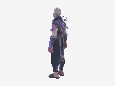 Highly Detailed Ominous Undead Shadow Priest World of 3D Model