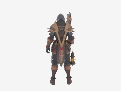 Detailed of Vigilant Forsaken Undead Guard in World of Style 3D Model