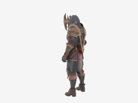 Detailed of Vigilant Forsaken Undead Guard in World of Style 3D Model
