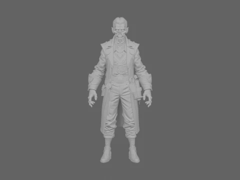 Detailed Elite Undead Royal Apothecary Society Member 3D Model