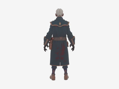 Detailed Elite Undead Royal Apothecary Society Member 3D Model