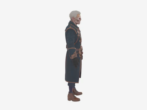 Detailed Elite Undead Royal Apothecary Society Member 3D Model