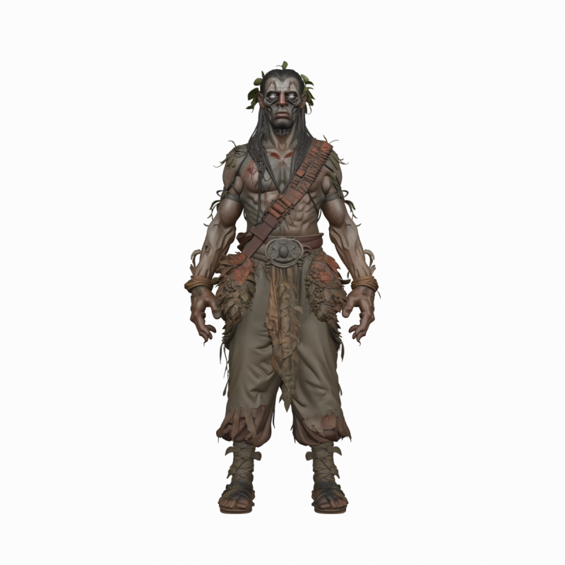Highly Detailed Undead Herbalist in World of Style 3D Model .c4d .max .obj .3ds .fbx .stl .blend 