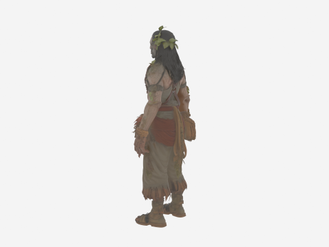 Highly Detailed Undead Herbalist in World of Style 3D Model