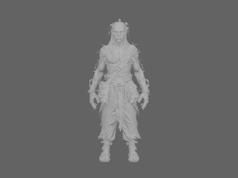 Highly Detailed Undead Herbalist in World of Style 3D Model