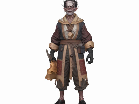 Stil D&uuml;nyasında Karmaşık &Ouml;l&uuml;ms&uuml;z Kuyumcu 3D Model