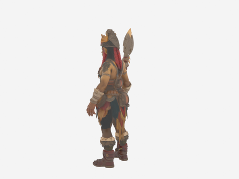 Chamán orco femenino estilo WoW altamente detallado Modelo 3D