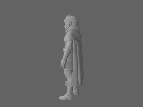 Detailed Stealthy Female Orc Rogue in World of Style 3D Model