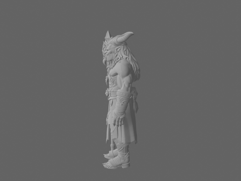 Zeer gedetailleerde Sinister Orc Warlock World of Style 3D Model