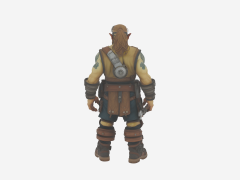 Подробная изобретательная механика-орк-инженер World of Style 3D Модель