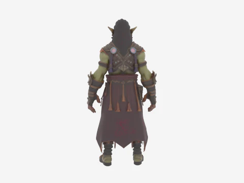 Imposante mage orc femelle arcanique dans World of Style Modèle 3D