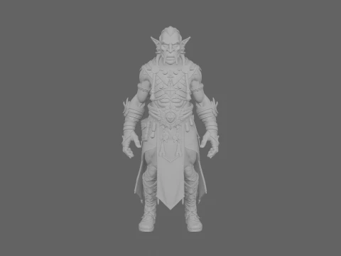 Imposante mage orc femelle arcanique dans World of Style Modèle 3D