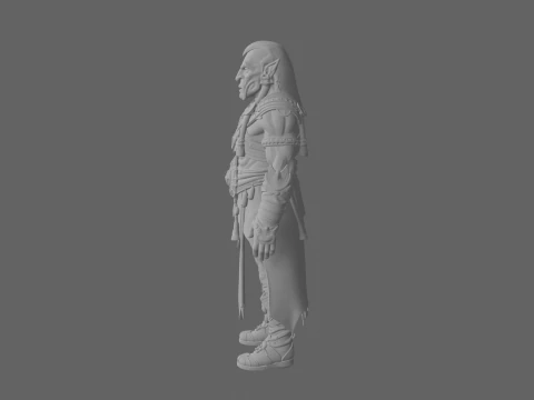 Imposante mage orc femelle arcanique dans World of Style Modèle 3D