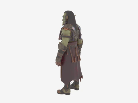 Imposante mage orc femelle arcanique dans World of Style Modèle 3D