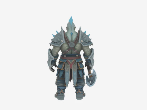 Epic Frost Orc Death Knight World of Style 3D Model