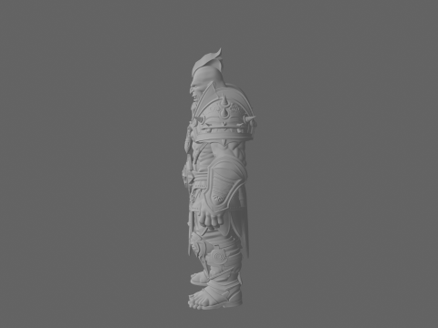 Stile epico del cavaliere della morte dell'Orco del gelo Modello 3D