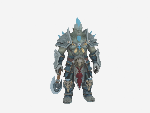 Epische Frost Orc Death Knight Wereld van stijl 3D Model