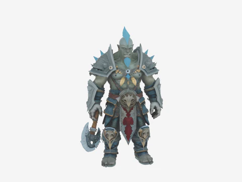 Epic Frost Orc Death Knight World of Style 3D Model