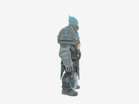 Epic Frost Orc Death Knight World of Style 3D Model