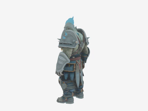 Epic Frost Orc Death Knight World of Style 3D Model