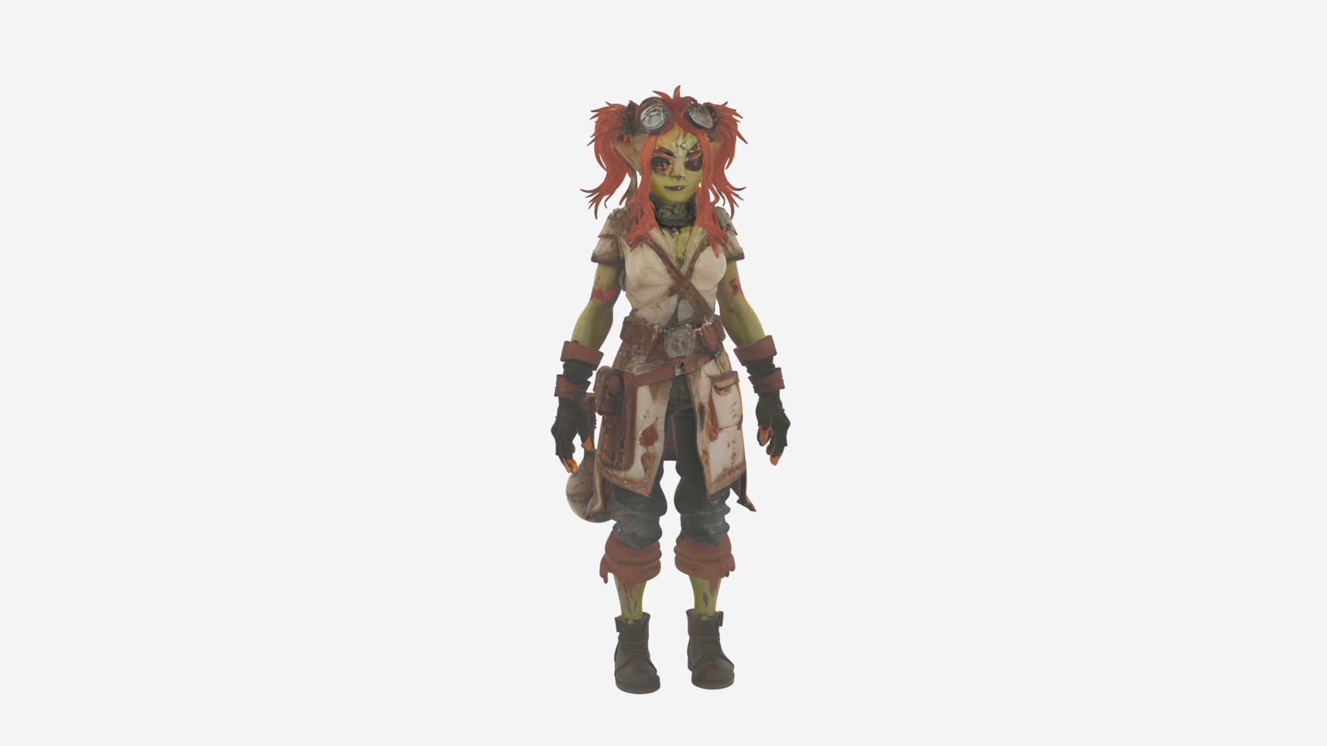 Eccentric Scarred Orc Alchemist World of Style 3D Model .c4d .max .obj .3ds .fbx .stl .blend 