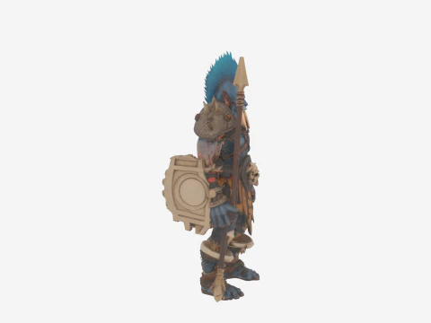 Epic Detailed World of Troll Warrior 3D Model