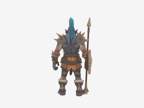 Epic Detailed World of Troll Warrior 3D Model