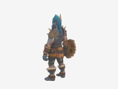Epic Detailed World of Troll Warrior 3D Model