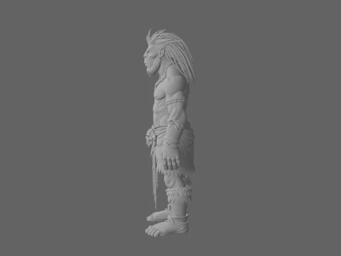 Detailed Mystical World of Troll Witch Doctor 3D Model